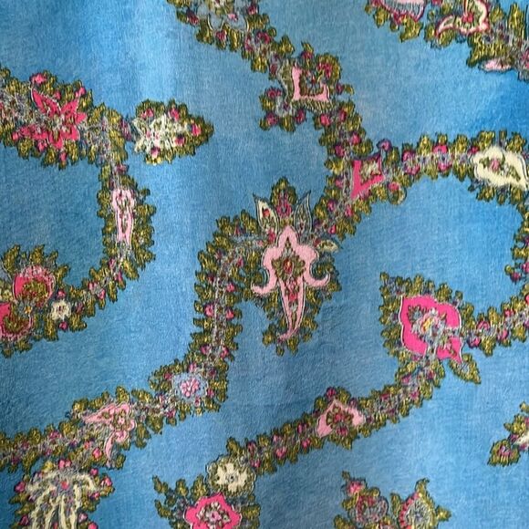 MARCHESA VOYAGE 100% Silk Paisley Print Shift Dress, Size 10 - Picture 6 of 11